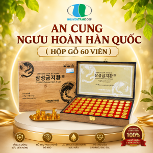 [ Chính Hãng ] An Cung Ngưu Hoàng Hàn Quốc Hộp Gỗ 60 viên